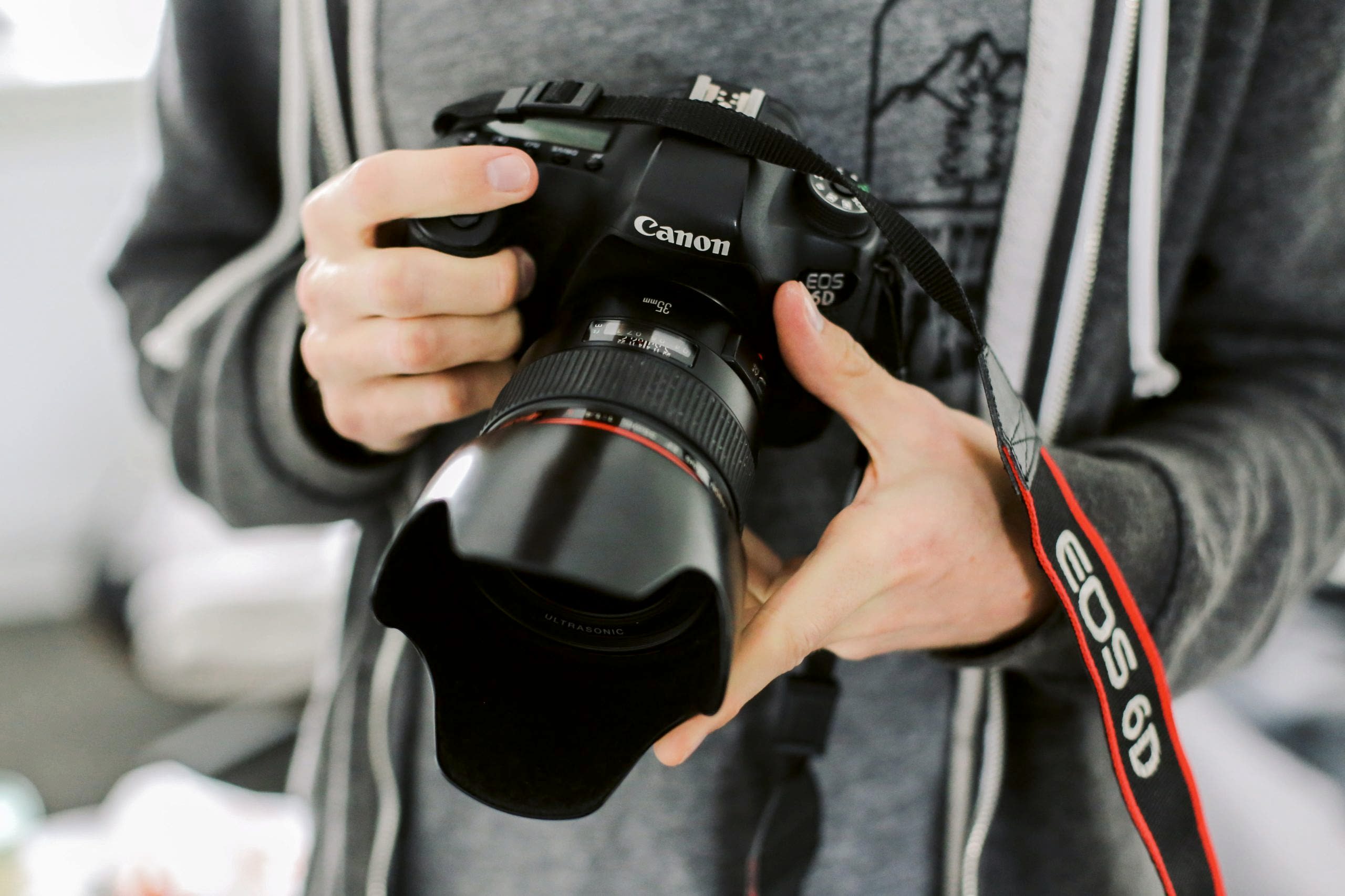 commercial photographer holding a camera